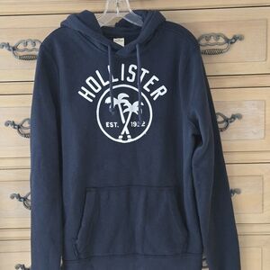 Hollister Men's Navy Logo Hoodie